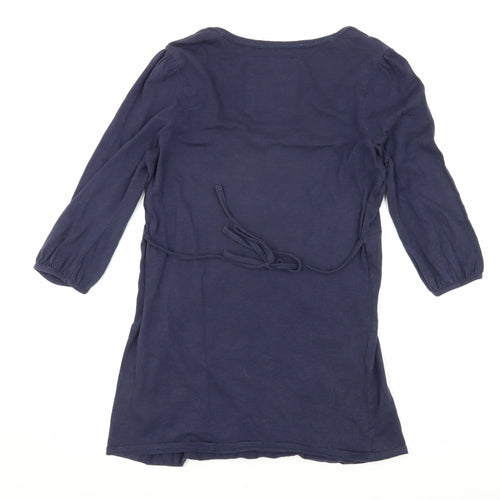 M&Co Women's Navy 3/4 Sleeve Top Size 10