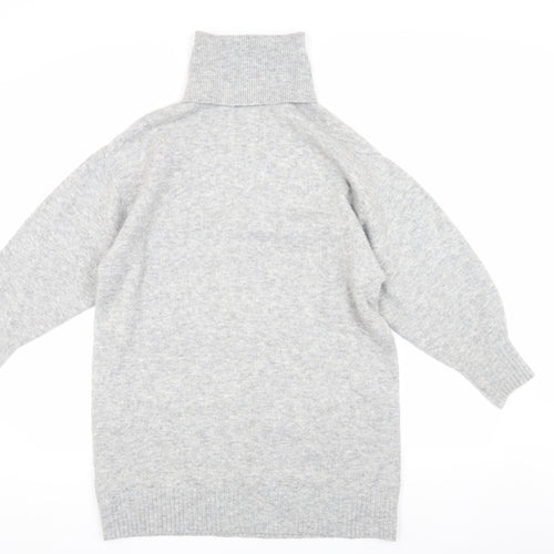 MNG Women's Grey Roll Neck Pullover Jumper XS