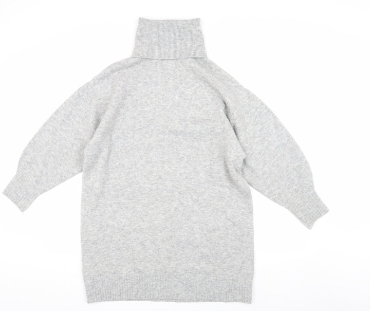 MNG Women's Grey Roll Neck Pullover Jumper XS