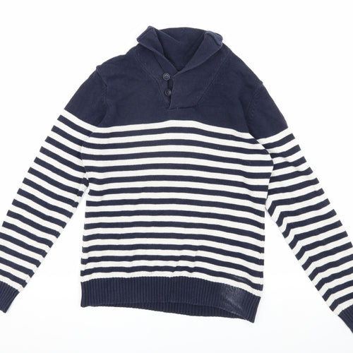 New Look Women's Striped Cotton Pullover Jumper - M