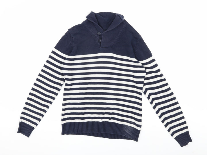 New Look Women's Striped Cotton Pullover Jumper - M