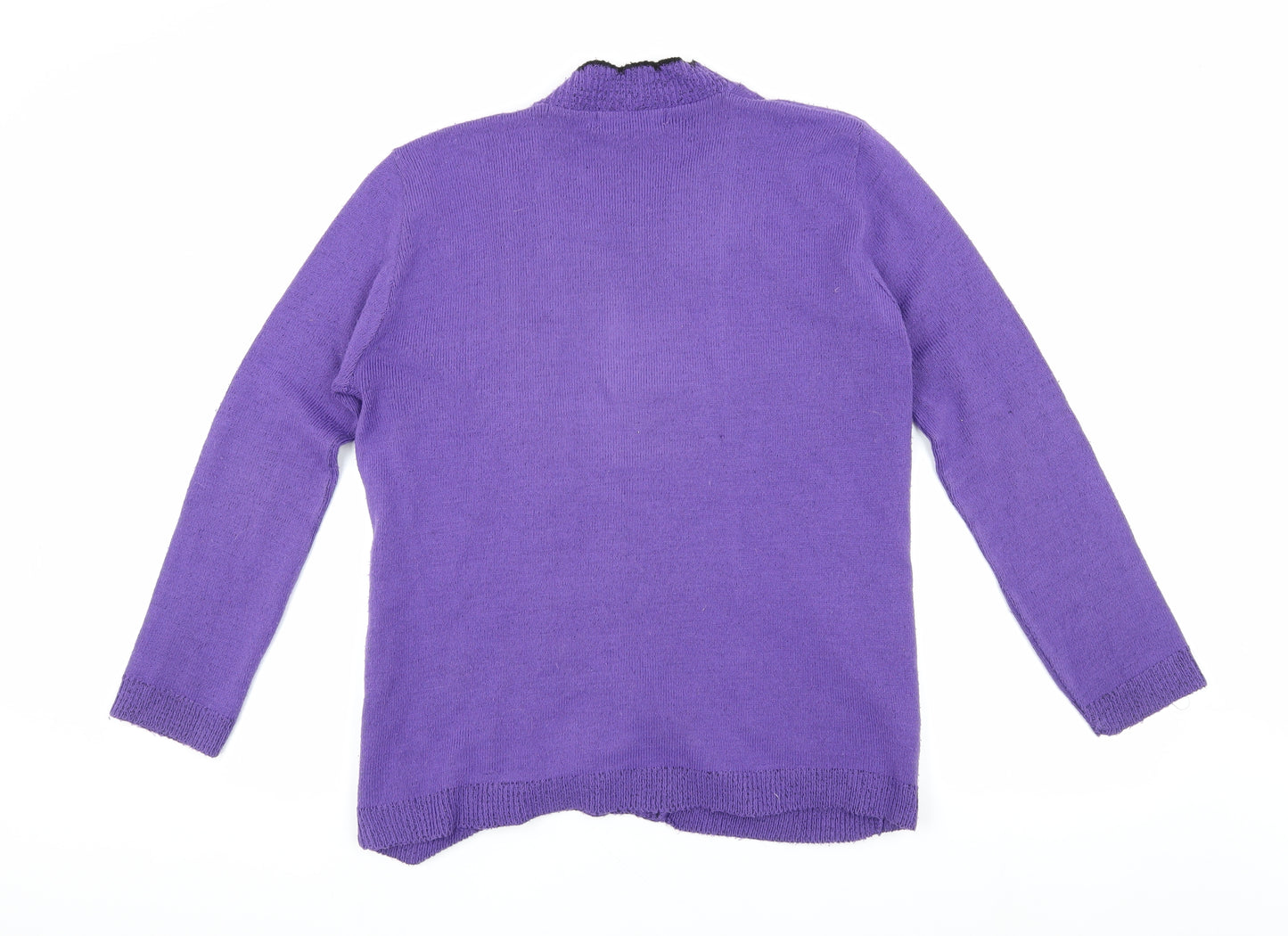 Pure & Natural Women's Purple open Front Cardigan Size 4