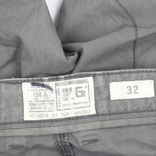 Next Men's Grey Cargo Shorts, Size 32, Cotton Blend