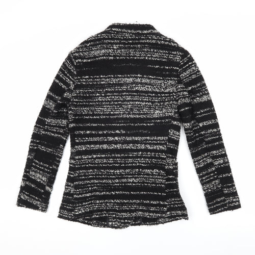 Marks and Spencer Women's Black Striped Jacket Size 6