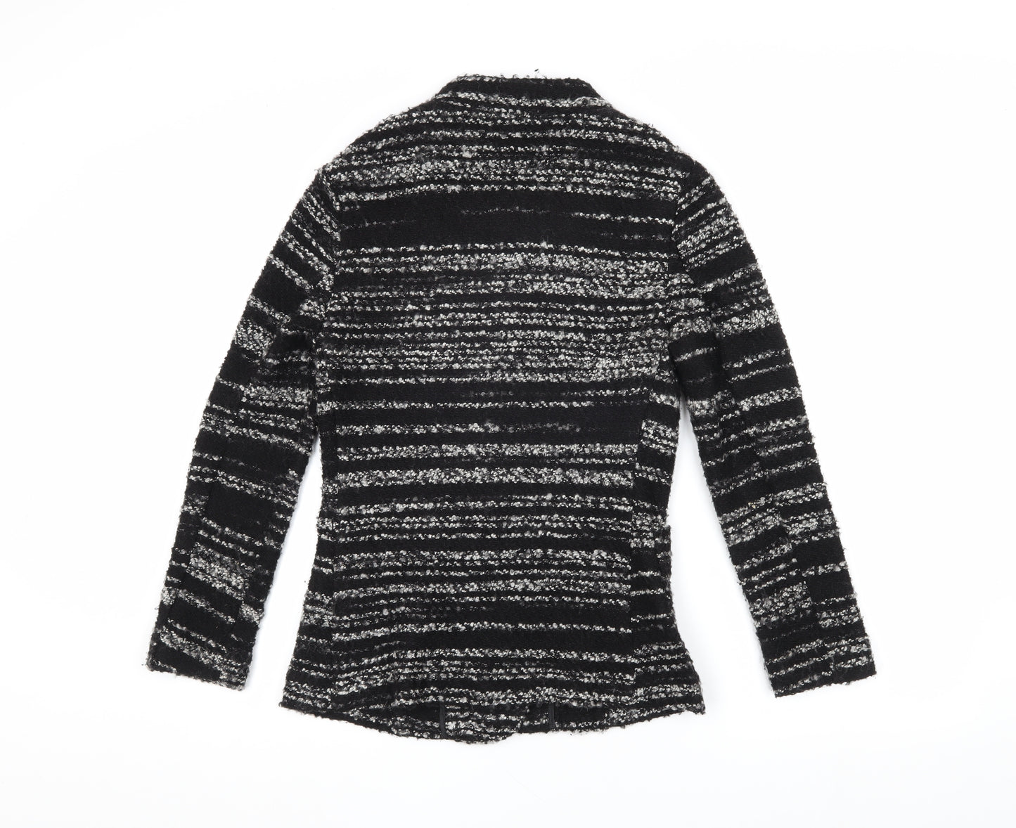 Marks and Spencer Women's Black Striped Jacket Size 6