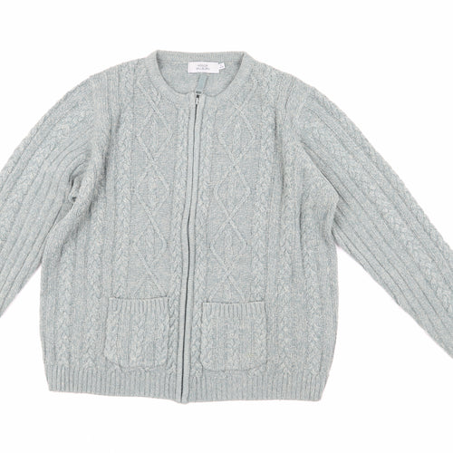 Honor Millburn Women's Grey Knit Jacket Size 14