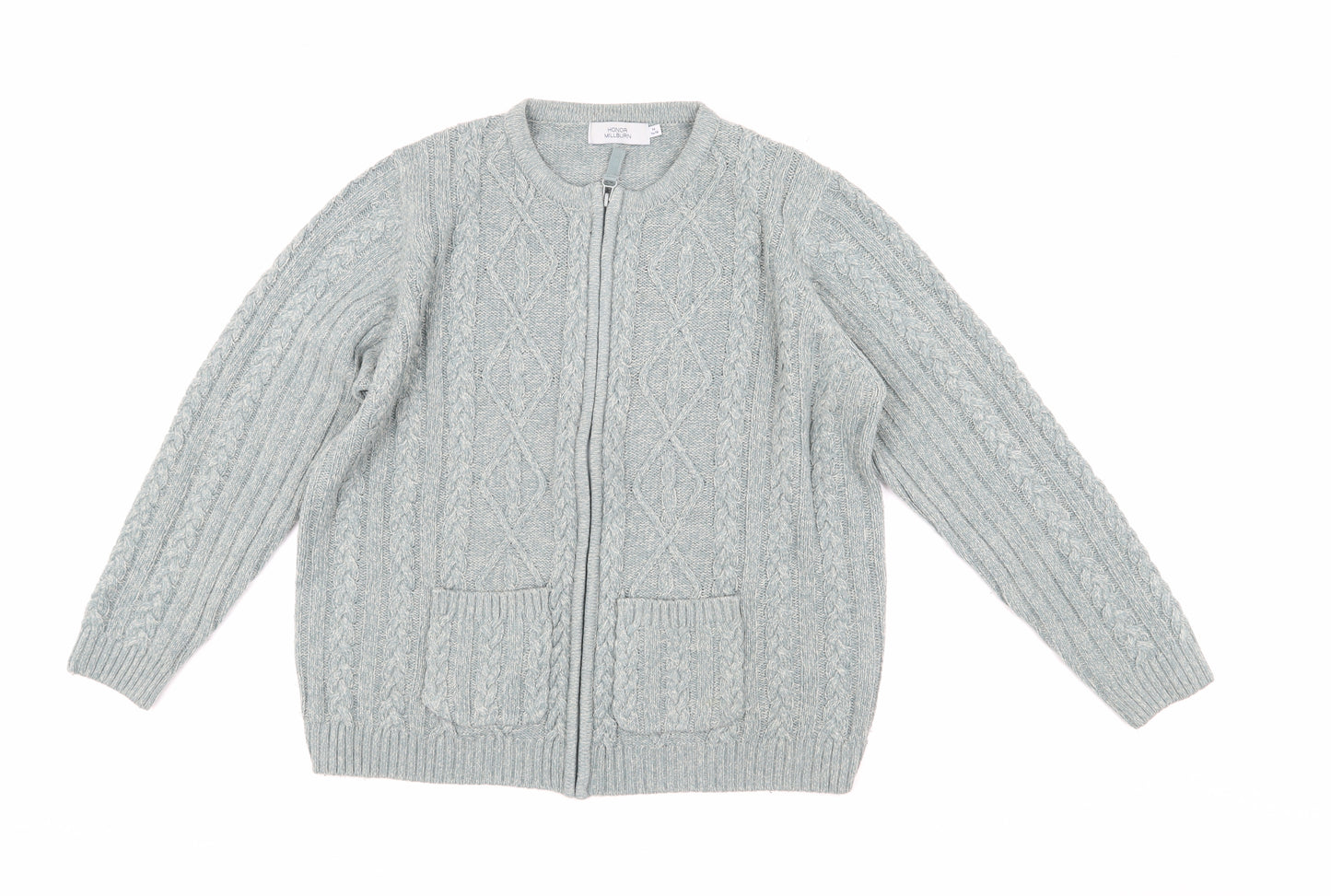 Honor Millburn Women's Grey Knit Jacket Size 14