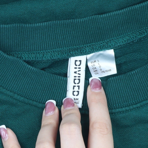 H&M Women’s Green Pullover Sweatshirt L