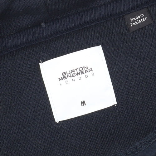 Burton Menswear Men's Black Hooded Bomber Jacket M