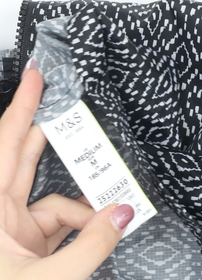 Marks and Spencer Women's Black Geometric Jacket M