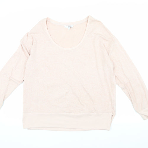 Next Women's Pink Pullover Jumper, Size 16, Scoop Neck