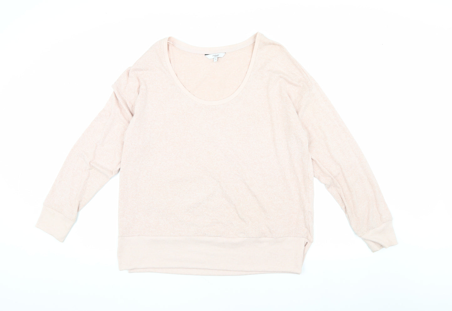 Next Women's Pink Pullover Jumper, Size 16, Scoop Neck