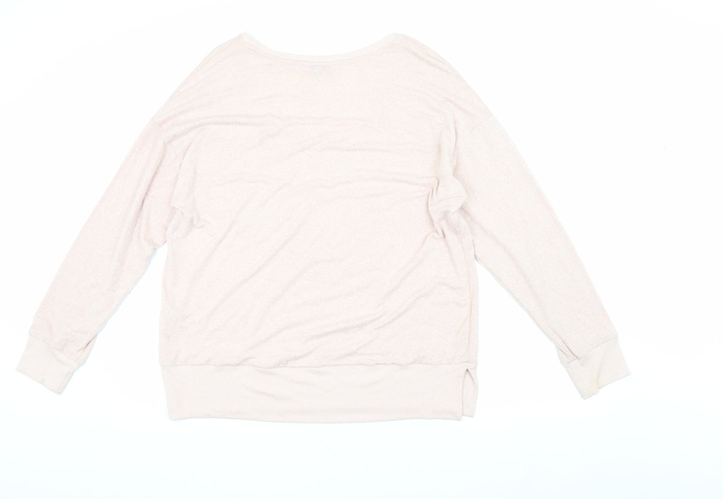 Next Women's Pink Pullover Jumper, Size 16, Scoop Neck