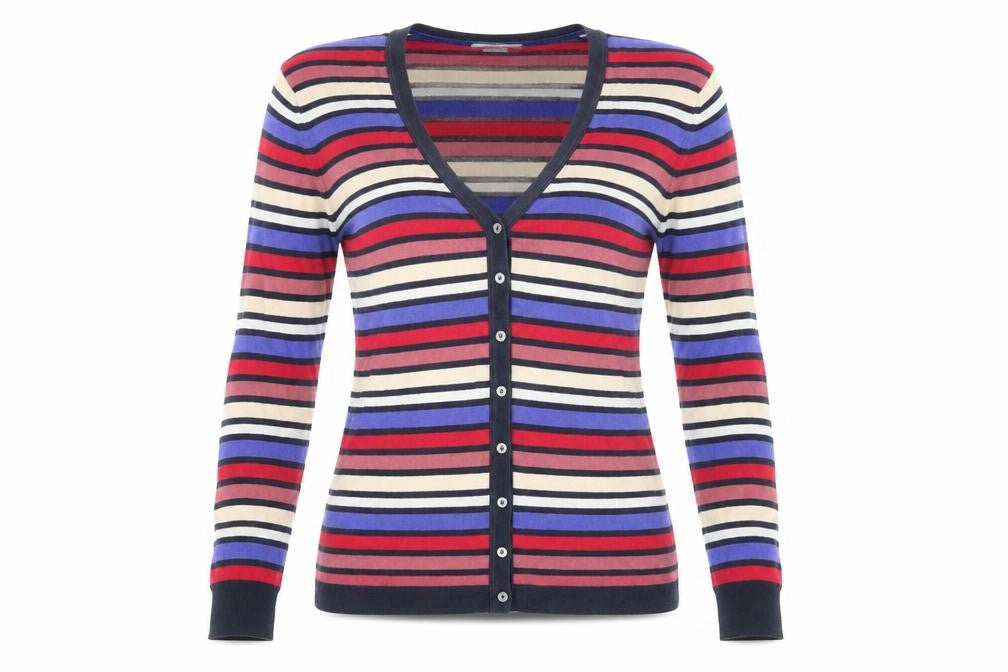 Front view of John Smedley Women's Multicoloured Cardigan - S