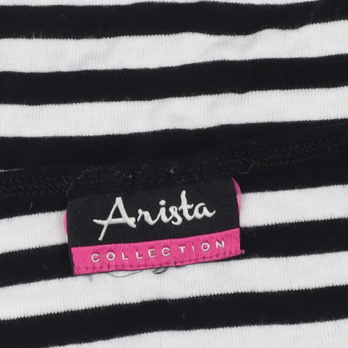 Arista Women's Black Striped Long Sleeve T-Shirt