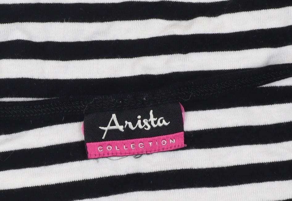 Arista Women's Black Striped Long Sleeve T-Shirt