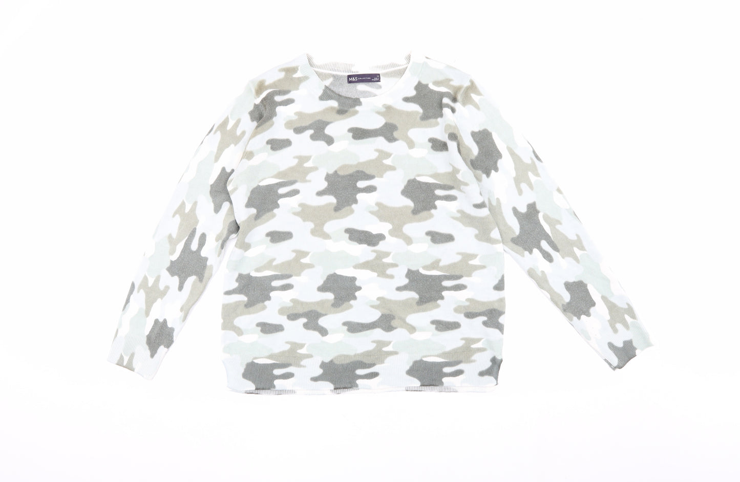 Marks and Spencer Women's Camouflage Jumper Size 14