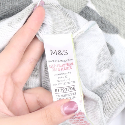 Marks and Spencer Women's Camouflage Jumper Size 14
