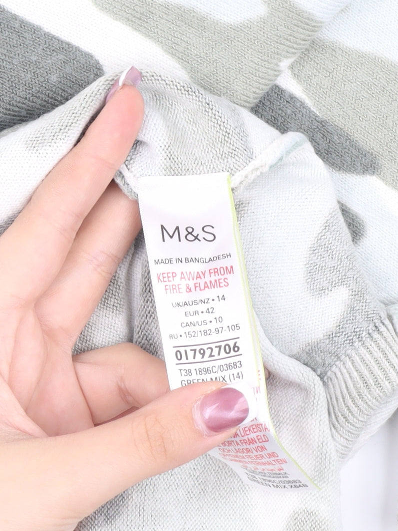 Marks and Spencer Women's Camouflage Jumper Size 14
