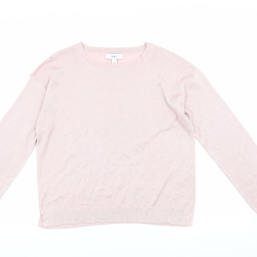 Marks and Spencer Women's Pink Pullover Jumper S
