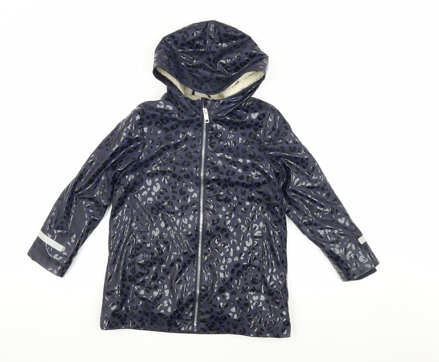 Marks and Spencer Girls Blue Animal Rain Coat, 7-8 Years