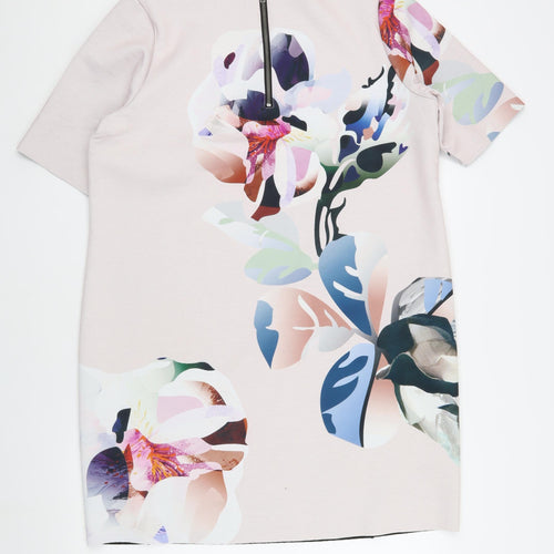 Next Women Multicoloured Floral Shift Dress Size 16