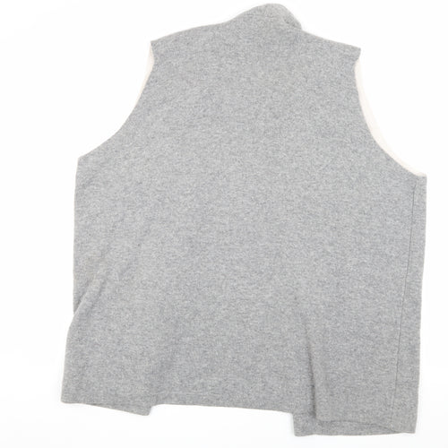 Bartolini Women’s Grey Sleeveless Knit Open Front Vest 2XS