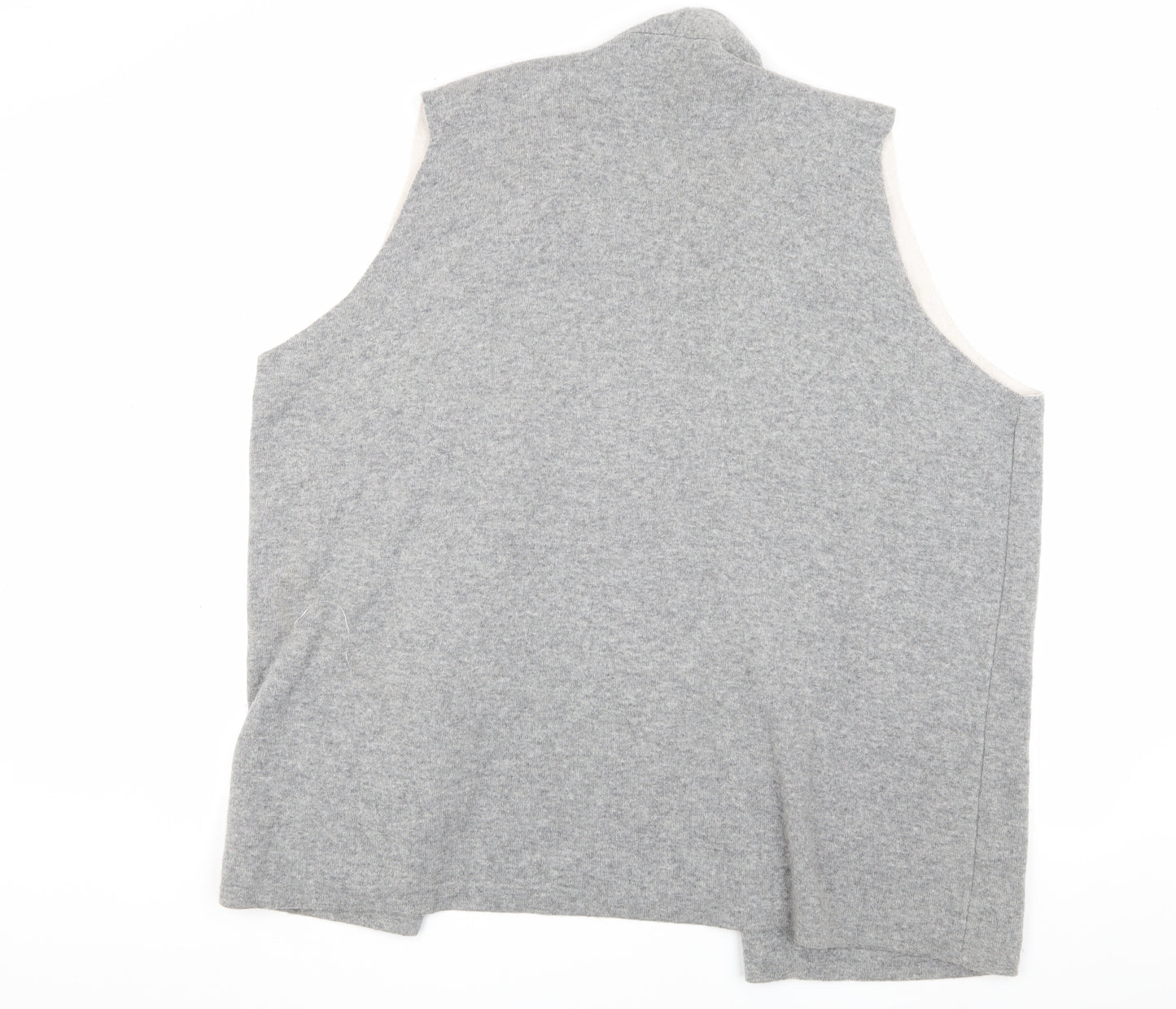 Bartolini Women’s Grey Sleeveless Knit Open Front Vest 2XS