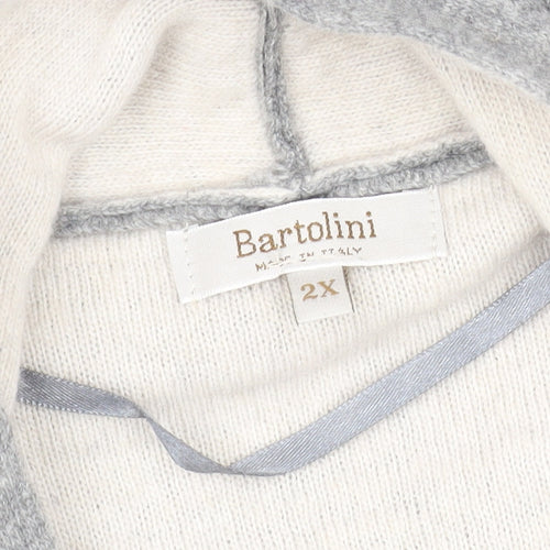 Bartolini Women’s Grey Sleeveless Knit Open Front Vest 2XS
