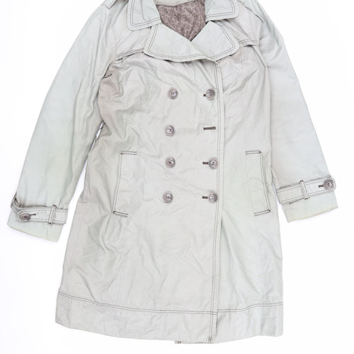 Debenhams Women's Beige Trench Coat, Size 12