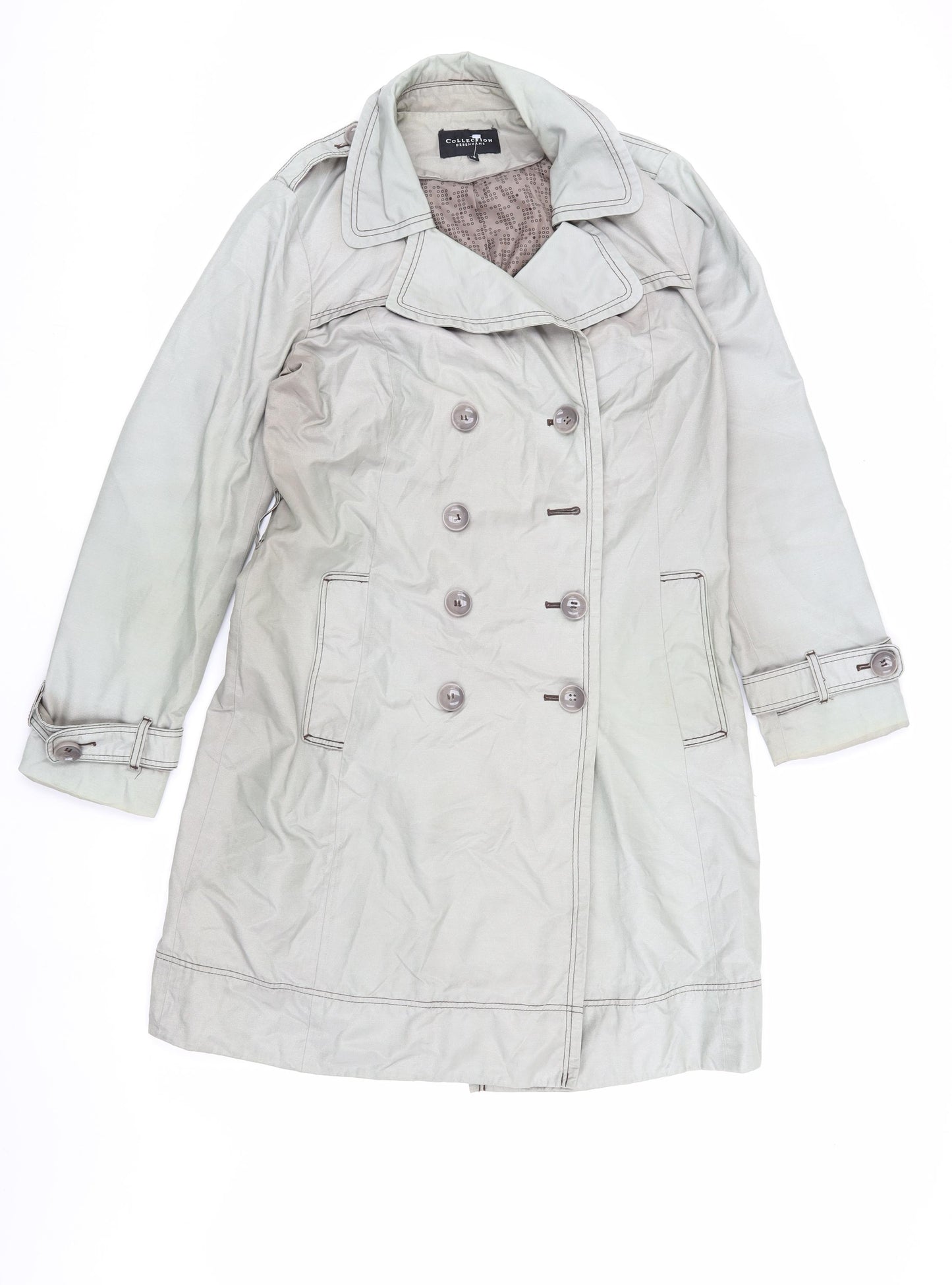 Debenhams Women's Beige Trench Coat, Size 12