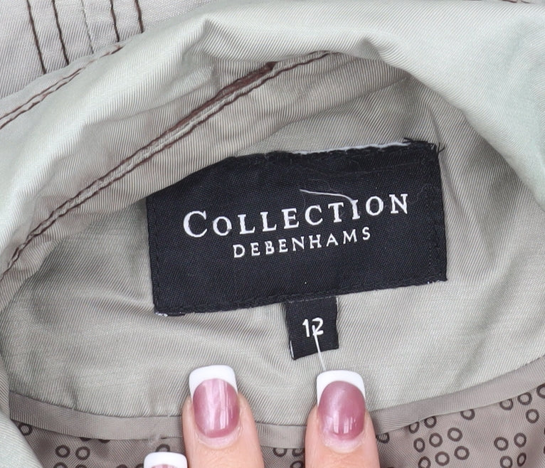 Debenhams Women's Beige Trench Coat, Size 12