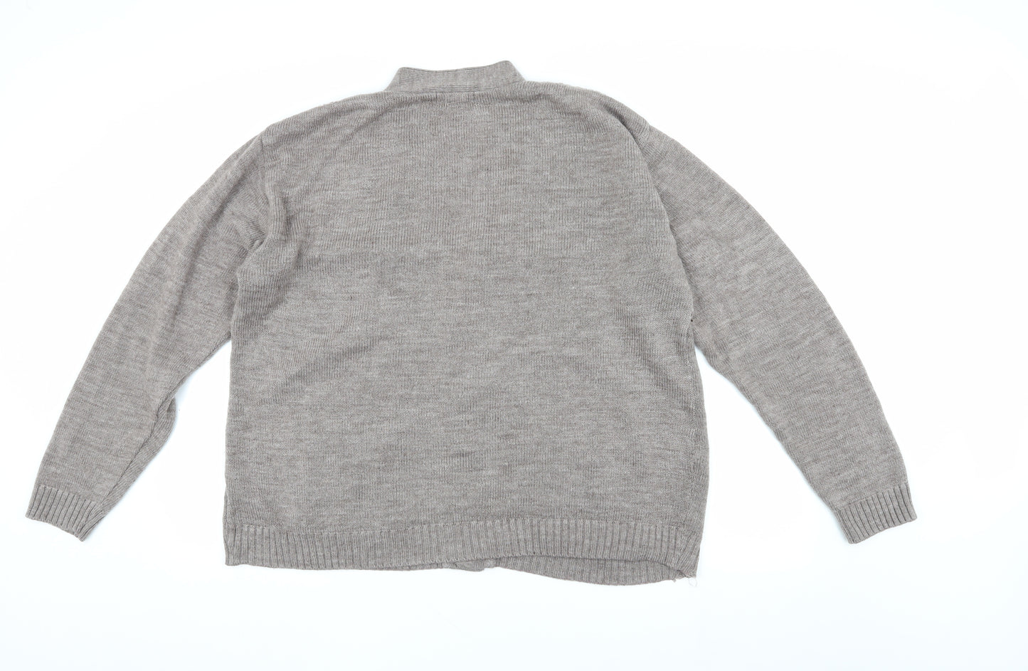 Reflect Women's Grey Geometric Cardigan 7XL