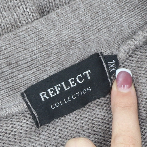 Reflect Women's Grey Geometric Cardigan 7XL