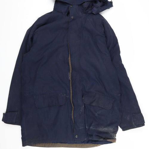 Regatta Men's Blue Hooded Parka Jacket Size L