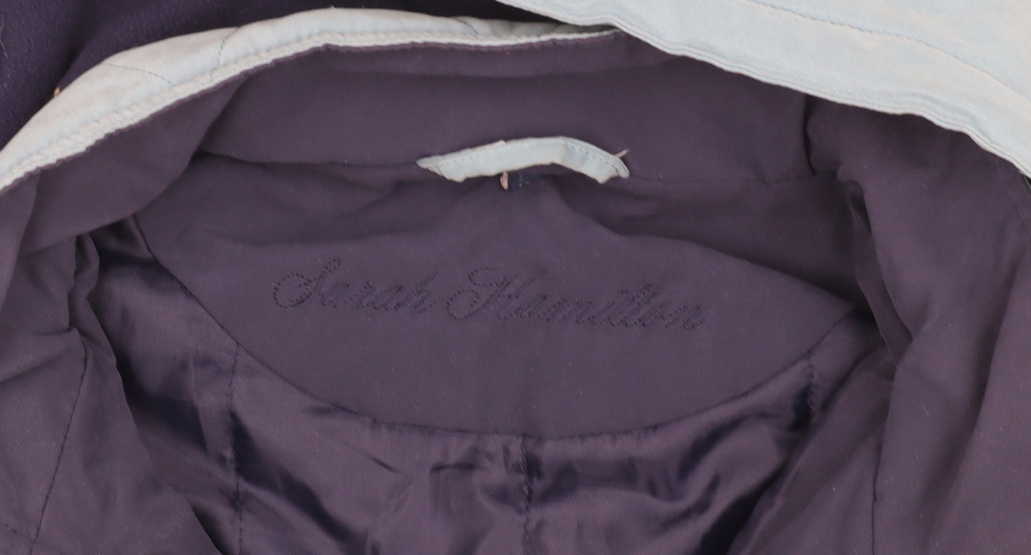Sarah Hamilton Women's Blue Hooded Parka Coat Size 16