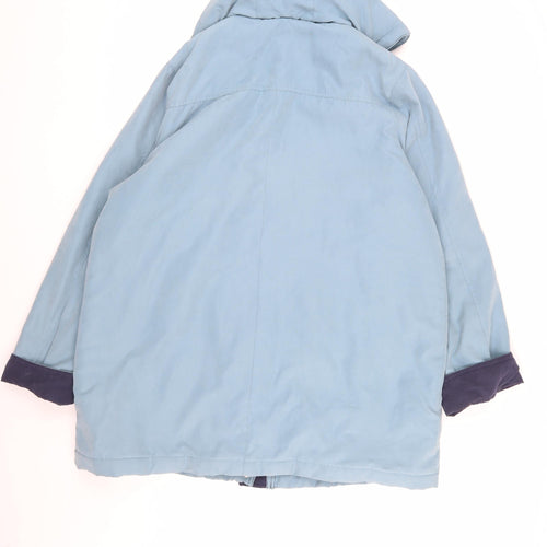 Sarah Hamilton Women's Blue Hooded Parka Coat Size 16