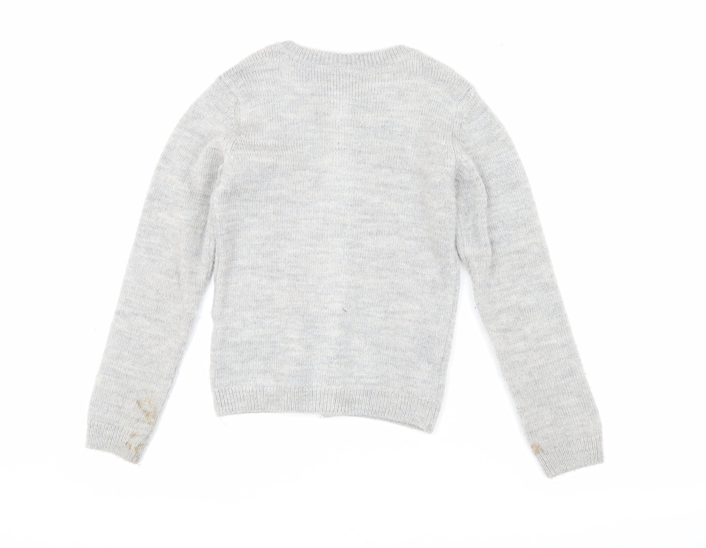 M&Co Girls Grey Star Cardigan, Size 8-9 Years