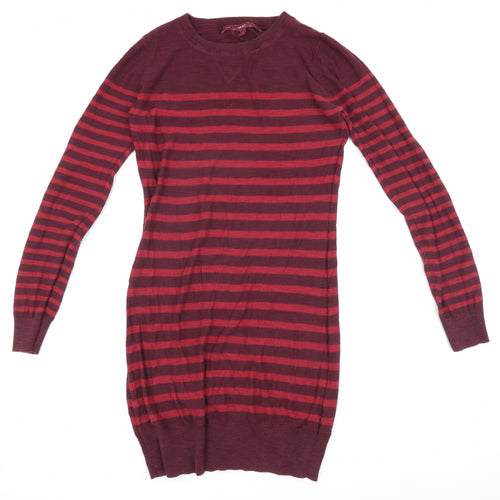 Next Women’s Red Striped Pullover Jumper Size 10
