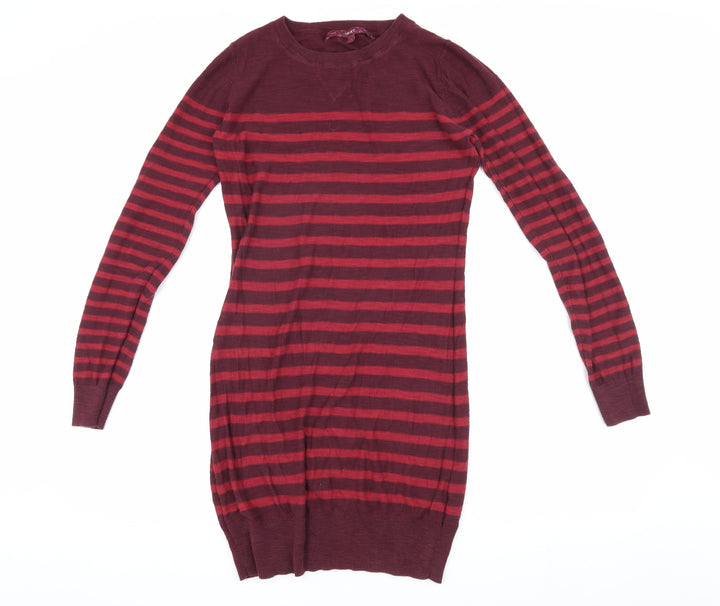 Next Women’s Red Striped Pullover Jumper Size 10