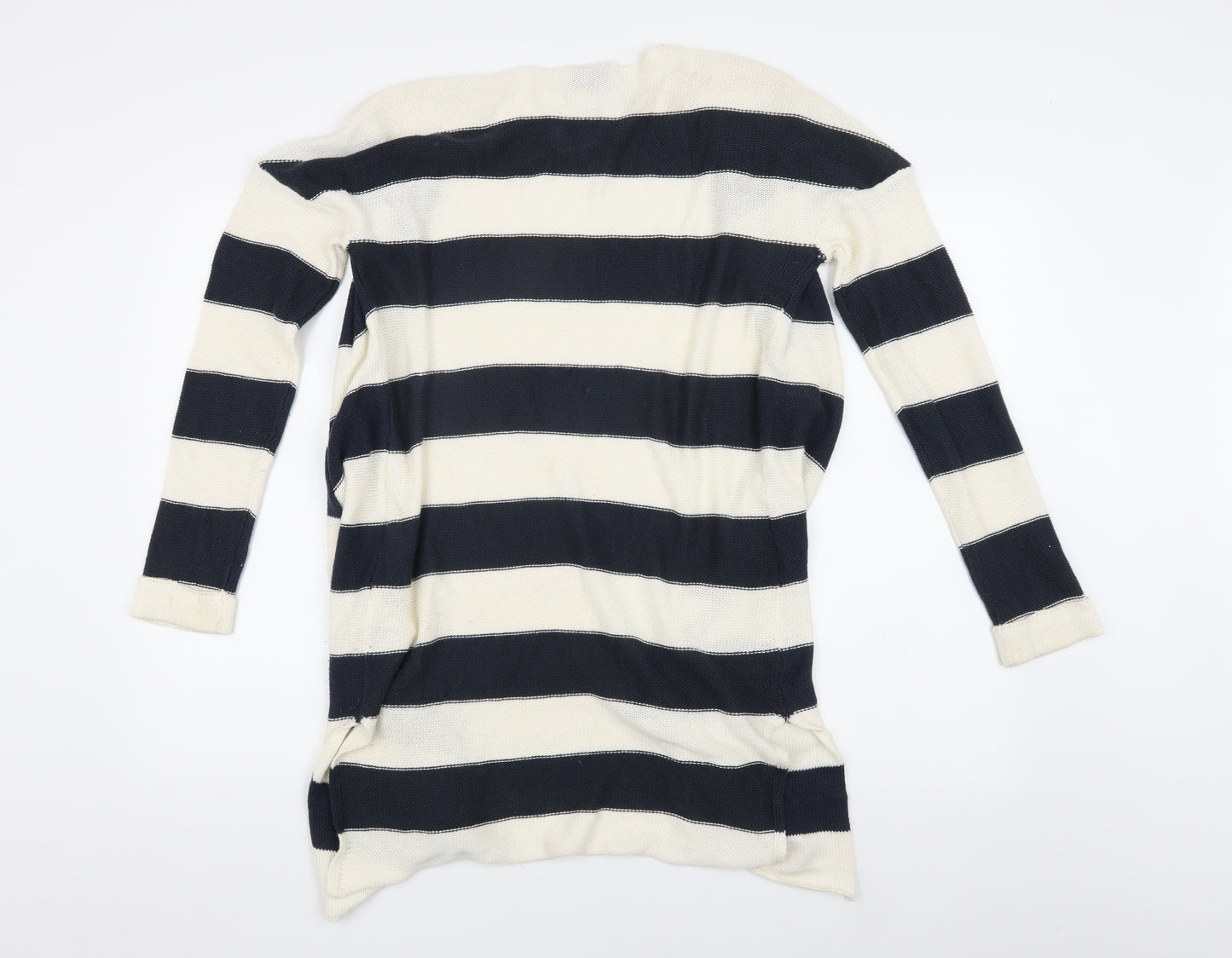 Vila Women's Multicoloured Striped Open Front Cardigan S