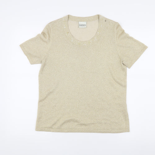 Eastex Women's Beige Short Sleeve T-Shirt