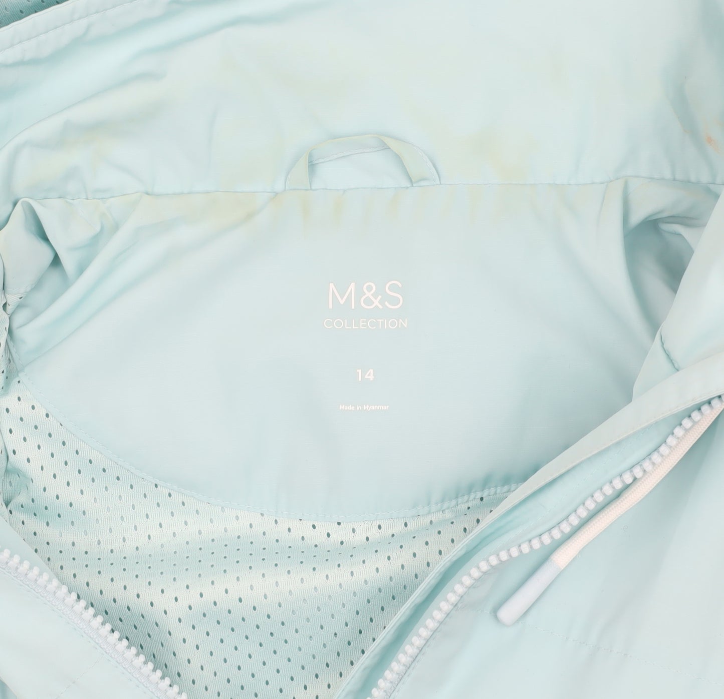 Marks and Spencer Women's Blue Rain Coat Jacket Size 14