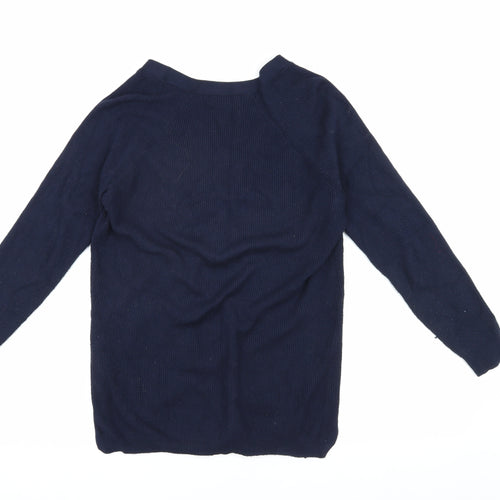 Marks and Spencer Women's Blue V-Neck Cardigan