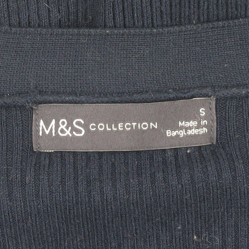 Marks and Spencer Women's Blue V-Neck Cardigan