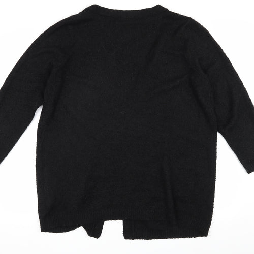 bpc Women's Black Cardigan XL - Open Knit, Casual