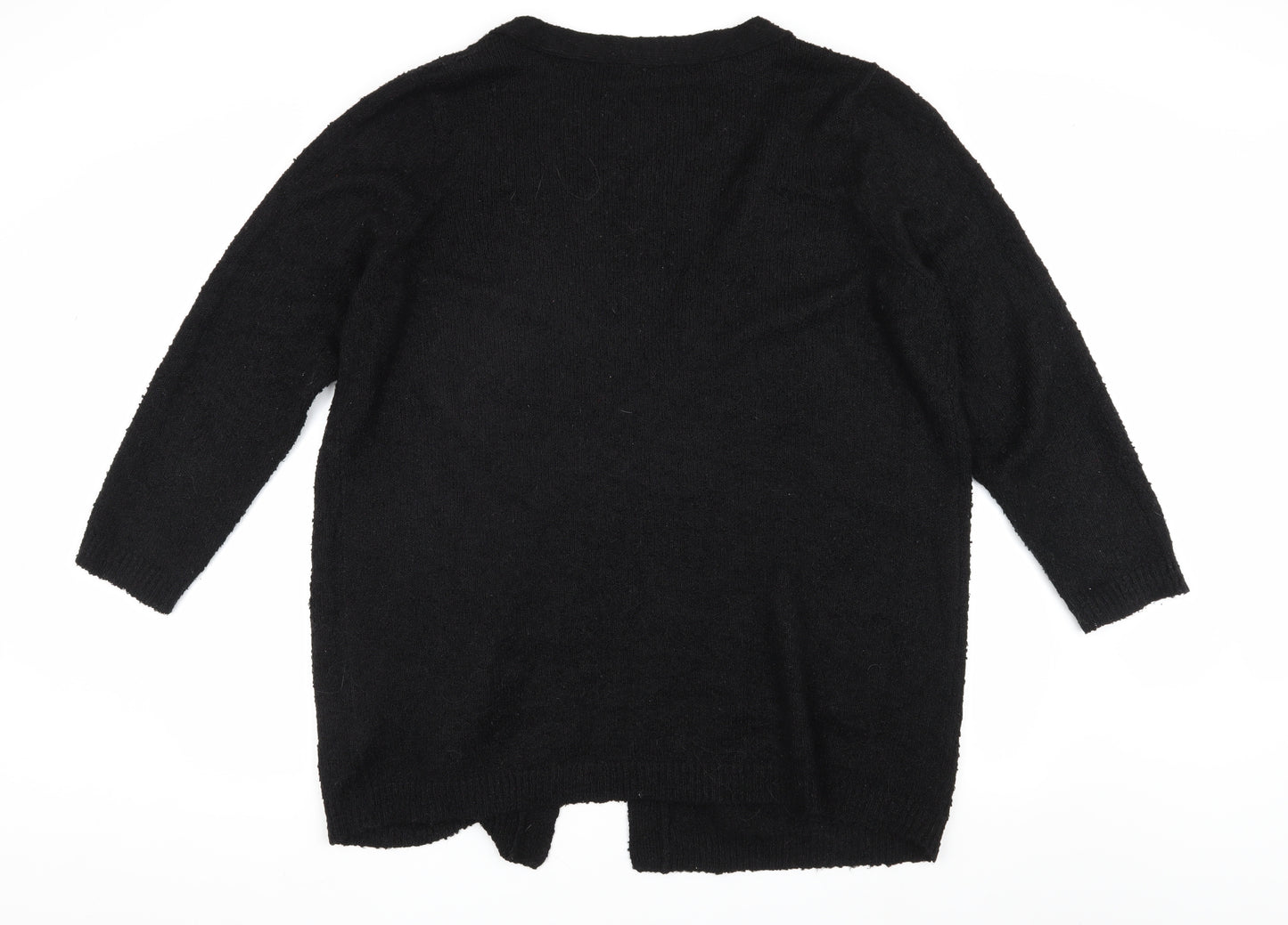 bpc Women's Black Cardigan XL - Open Knit, Casual