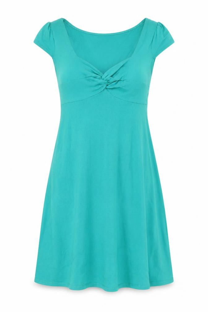 Front view of Dorothy Perkins Women's Green Short Sleeve Dress