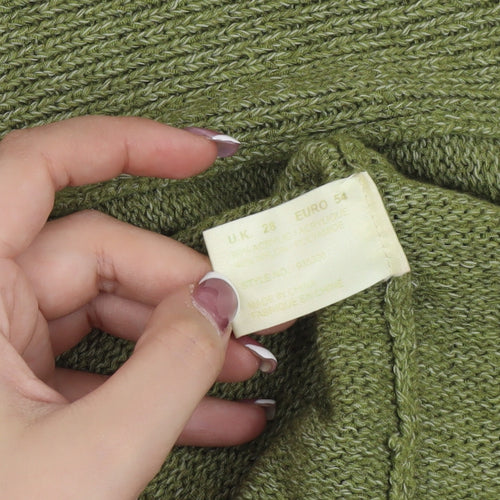 Ann Harvey Green Sleeveless Vest, Size 26, Plus, Knit
