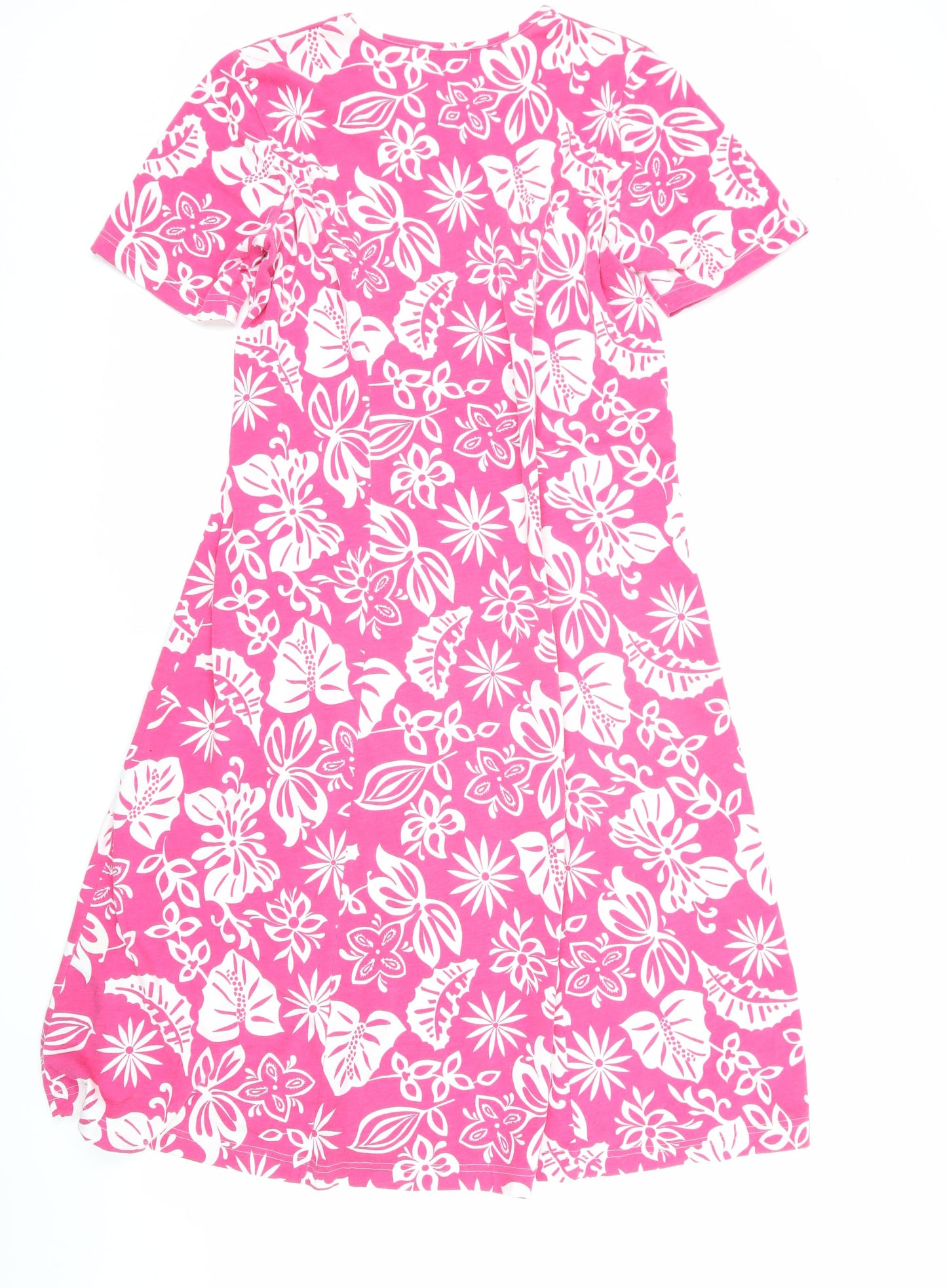 Damart Women's Pink Floral A-Line Dress Size 14